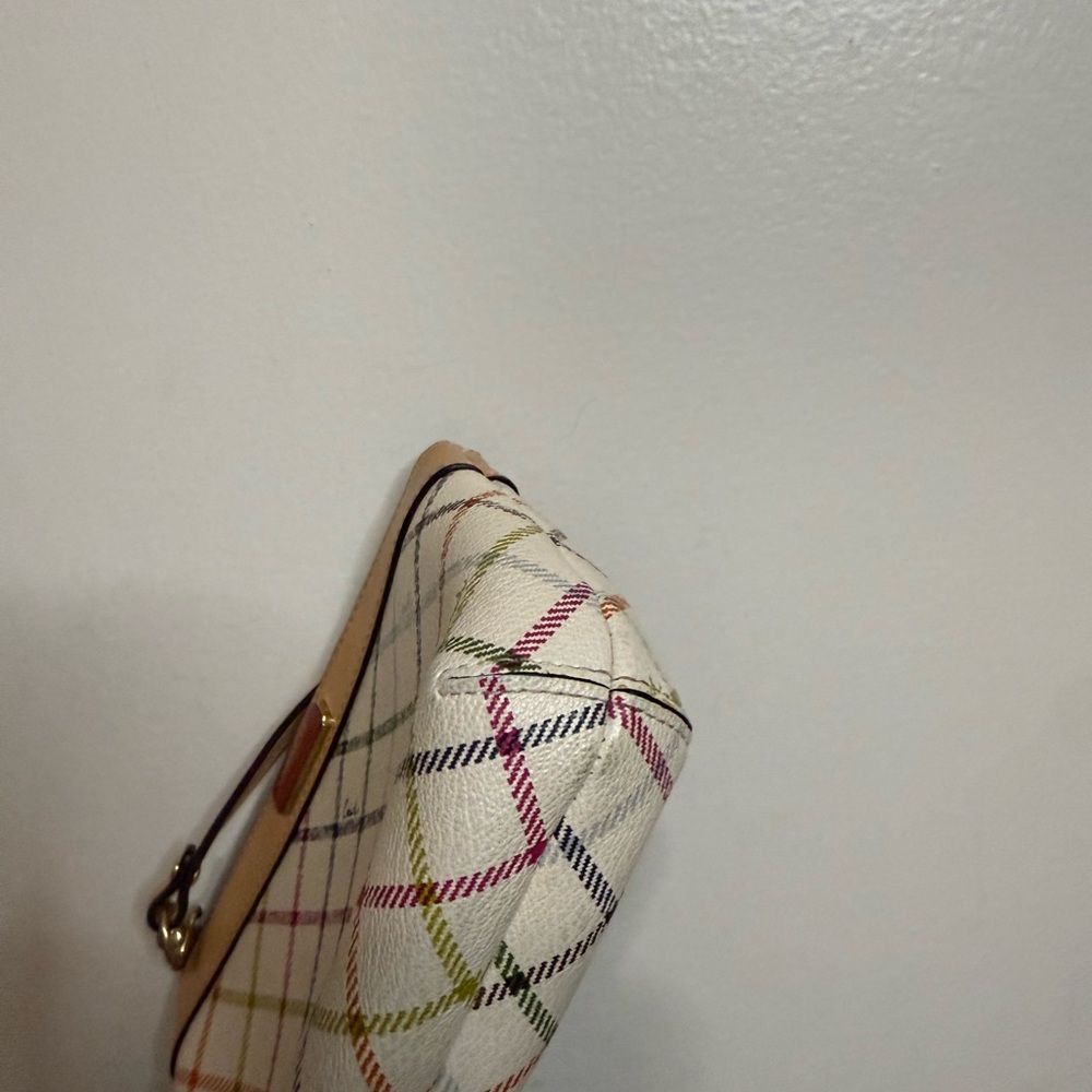 Coach Peyton Tattersall Multicolor Plaid Wristlet with leather trim - medium - Picture 4 of 16